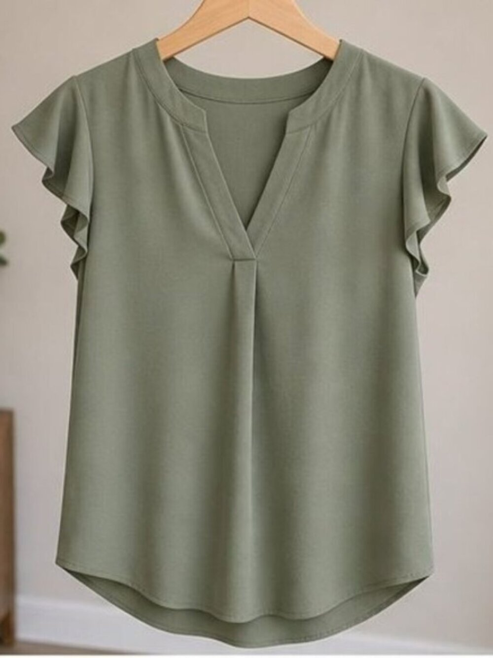 Sage V Neck Top